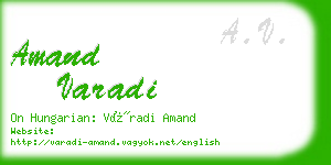 amand varadi business card